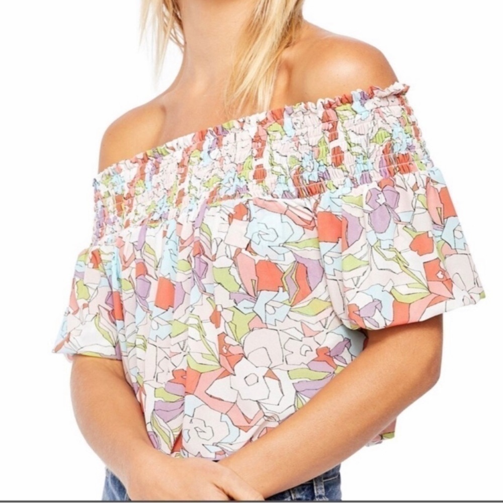 🌷HP Free People Technicolor Bubble Top - Picture 6 of 6